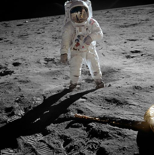 Buzz Aldrin op de maan